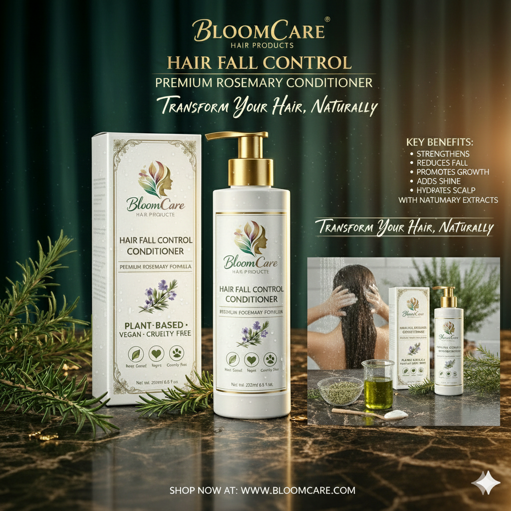 BloomCare Premium Rosemary Conditioner – India’s Trusted Pure Ayurvedic Hair Fall Care. - Image 9