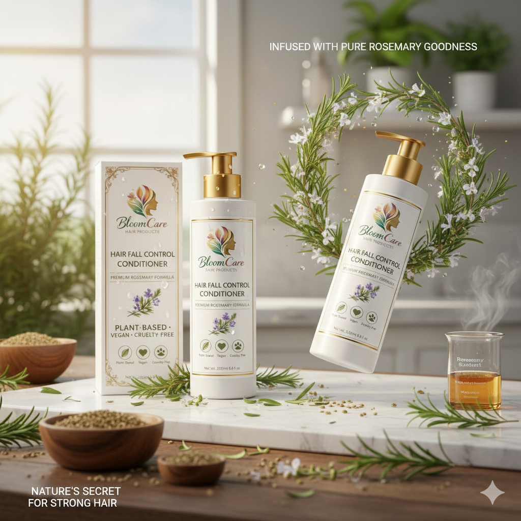 BloomCare Premium Rosemary Conditioner – India’s Trusted Pure Ayurvedic Hair Fall Care. - Image 3