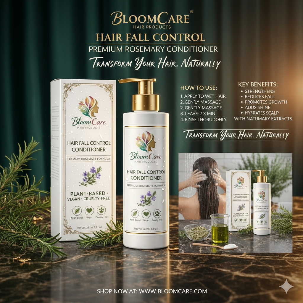 BloomCare Premium Rosemary Conditioner – India’s Trusted Pure Ayurvedic Hair Fall Care. - Image 4