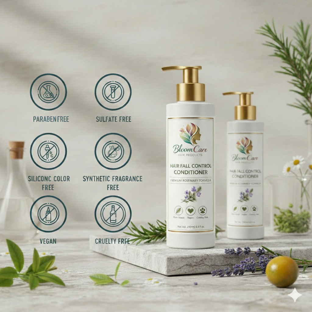 BloomCare Premium Rosemary Conditioner – India’s Trusted Pure Ayurvedic Hair Fall Care. - Image 5