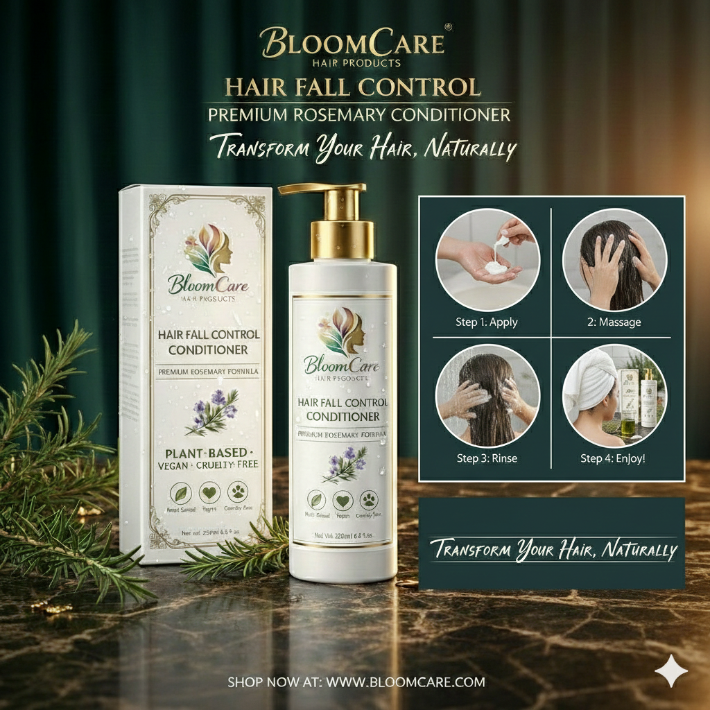 BloomCare Premium Rosemary Conditioner – India’s Trusted Pure Ayurvedic Hair Fall Care. - Image 8