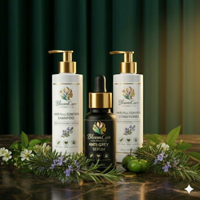 BloomCare Anti-Grey Hair Kit – Eternal Black Ritual with Rosemary Shampoo & Conditioner
