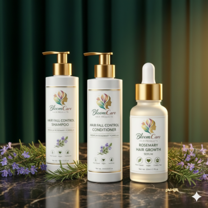 BloomCare Rosemary Hair Strength & Growth Ritual with Rosemary Shampoo & Conditioner