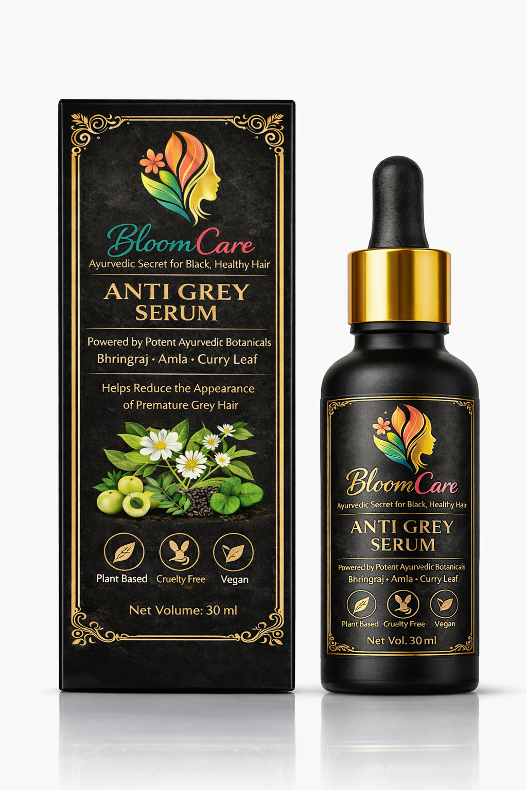 BloomCare Anti-Grey Hair Prime Serum for Premature Greying - Image 2